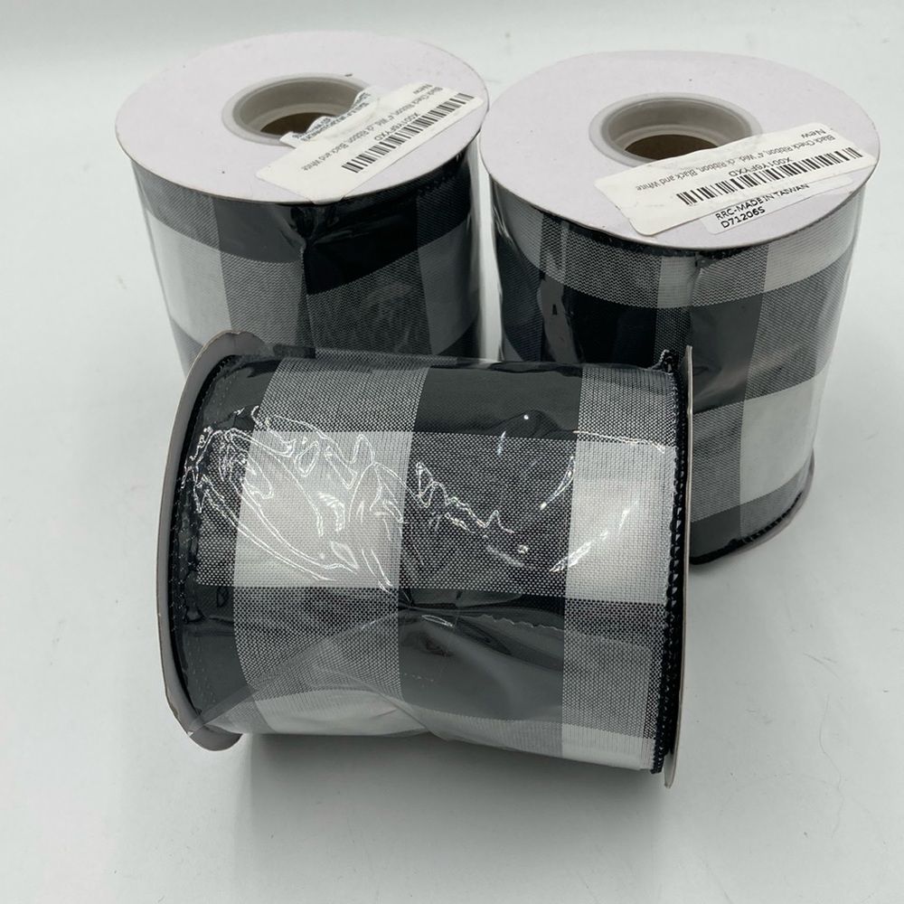 Buffalo Wide Check Wire Ribbon